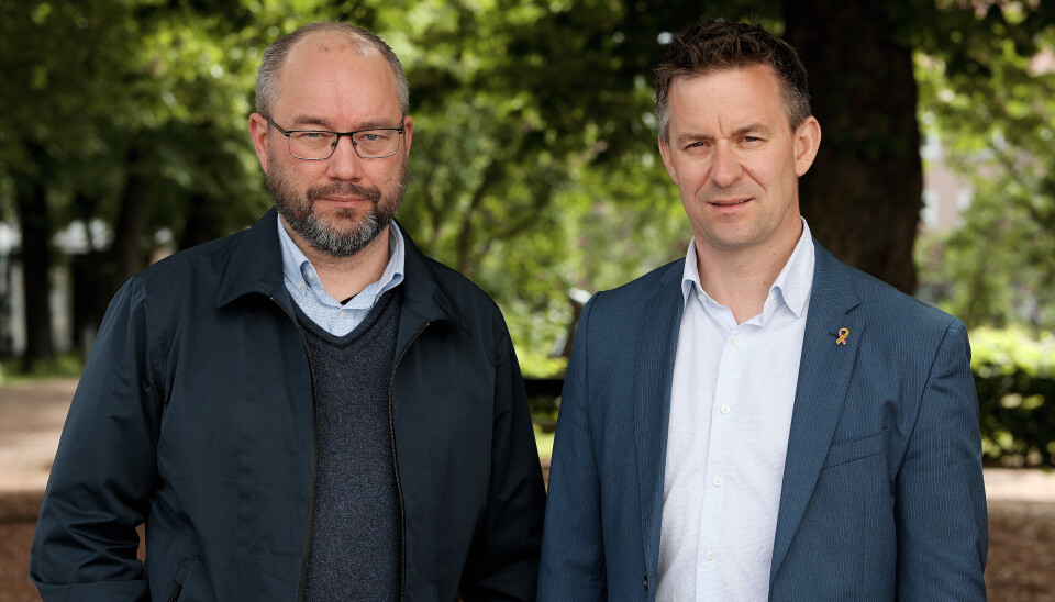 SAMARBEIDET: Torbjørn Bongo (t.v.) og Jens Jahren jobbet tett sammen om flere store saker i Forsvaret som ledere av hver sin fagorganisasjon for ansatte i Forsvaret.