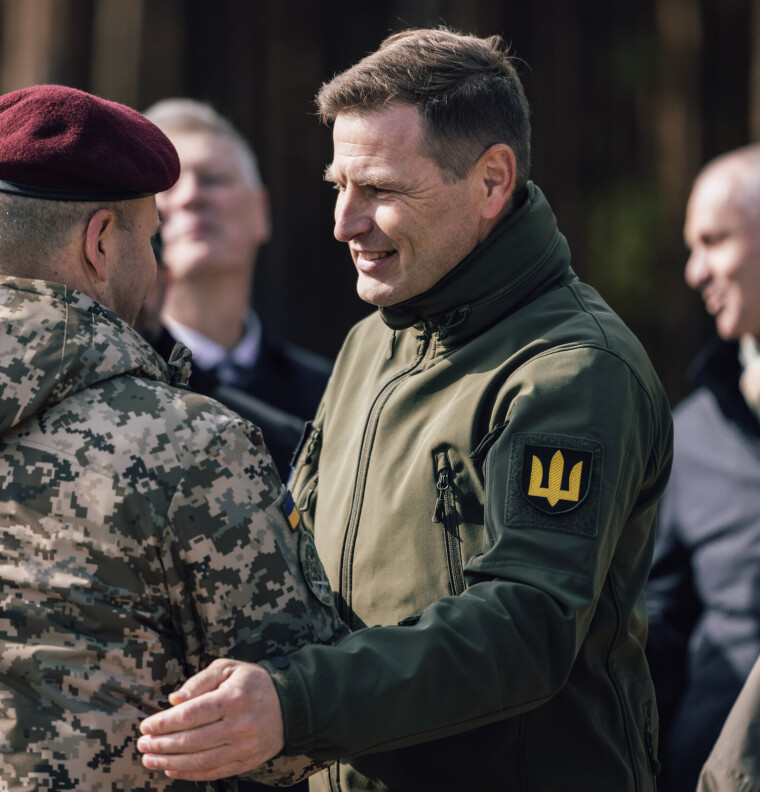 Viseforsvarsminister i Ukraina, Serhii Boiev på besøk i Camp Jomsborg.