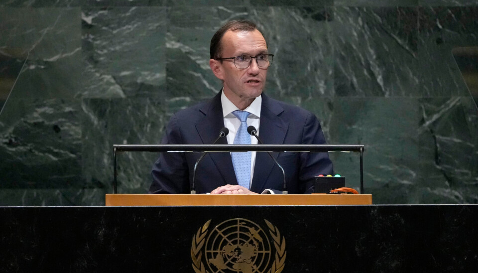 UTENRIKSMINISTER: Esen Barth Eide (Ap) på generalforsamlingen til FN.