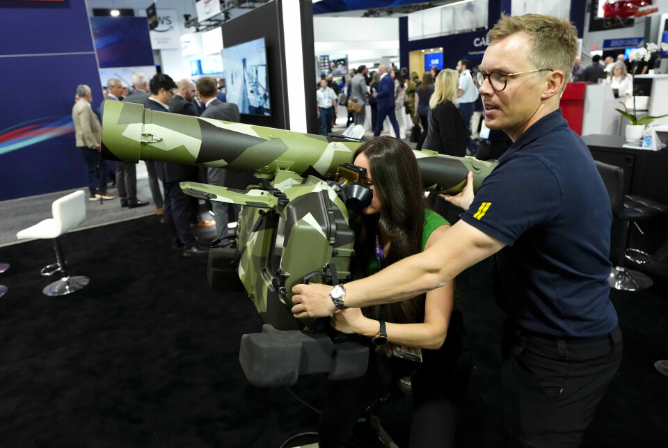 SAAB: Et Saab Robot 70-luftvern (RBS-70) blir vist fram på en våpenmesse i Canada. Det svenske selskapet foreslår en abonnementsmodell for avanserte våpensystemer for å imøtekomme Europas behov for våpen.