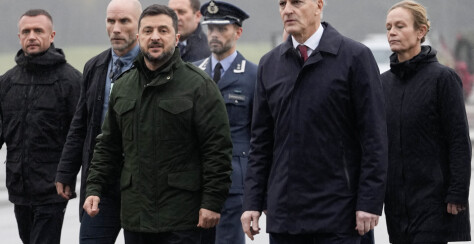 Volodymyr Zelenskyj på kort visitt i Norge