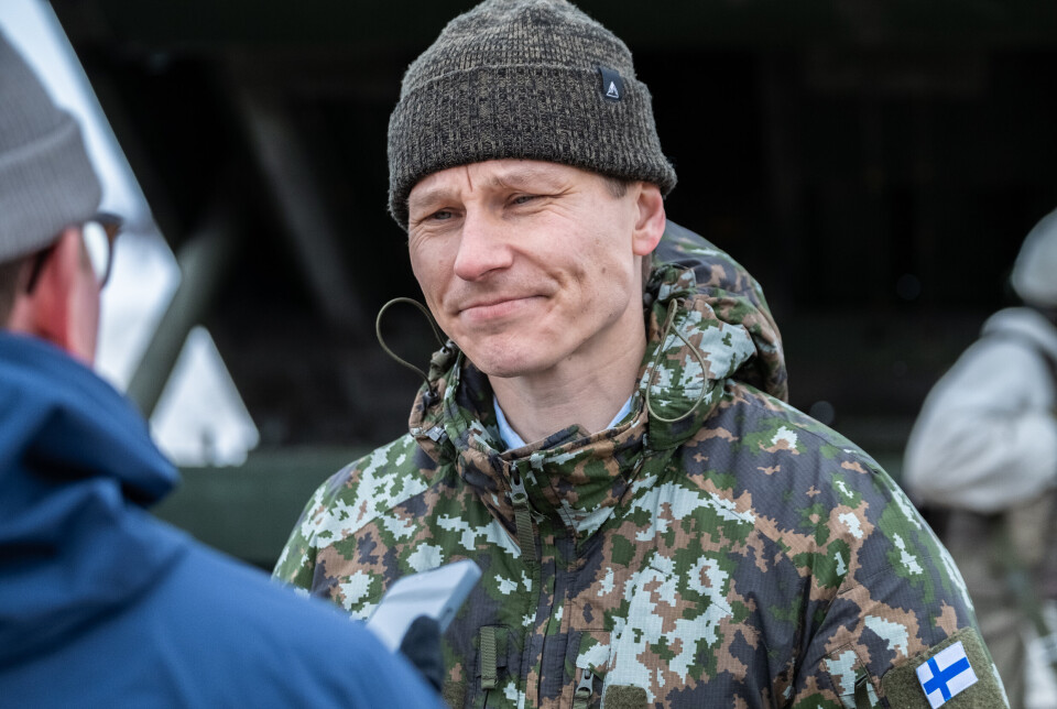 LANDETS SIKKERHET: Finland sin forsvarsminister, Antti Häkkänen, mener visse eiendomskjøp kan true den nasjonale sikkerheten. Bildet er fra Nordic Response 2024.