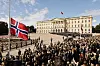 Soldater på gravferdsdag til kong Harald V
