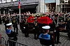 Soldater fra alle grener over hele Norge og utenlandske soldater bisto i Kong Haralds gravferd.